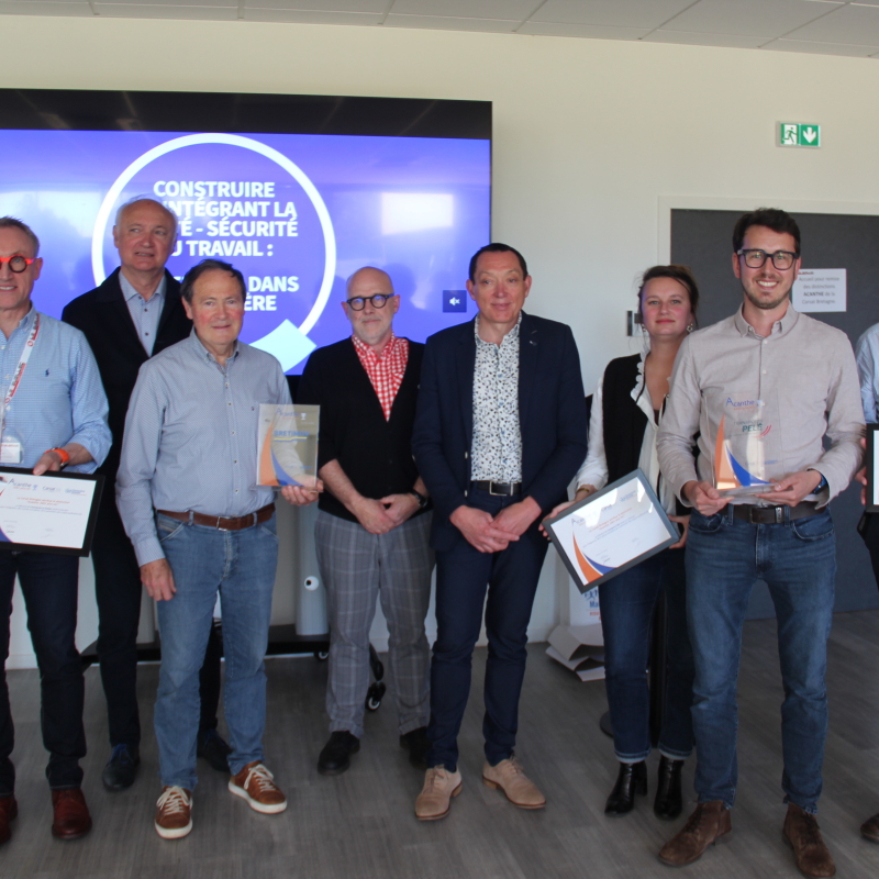 Trois entreprise finistériennes lauréates du prix « Acanthe, bâtir plus sûr »