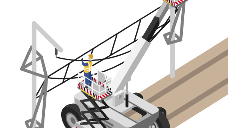 Une nacelle rail-route pour sécuriser le travail sur caténaire