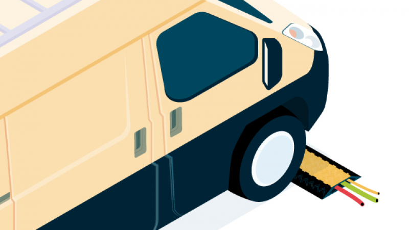 Protéger les câbles électriques des passages de véhicules