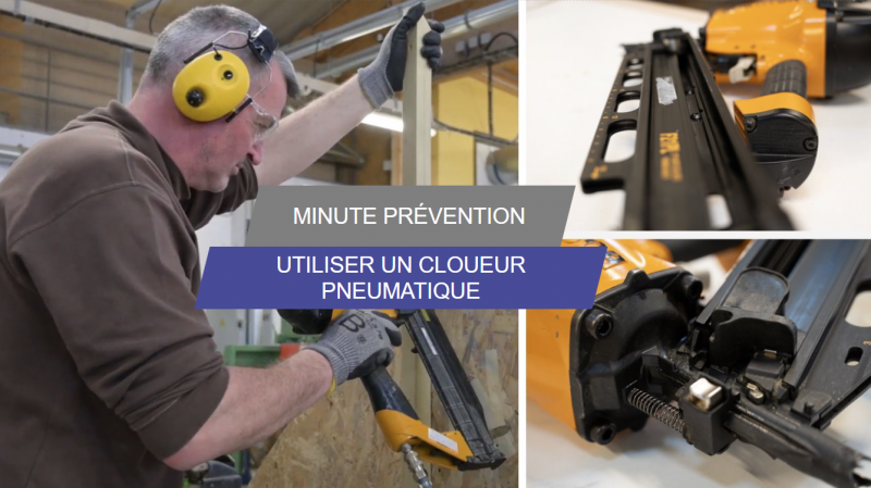 J'utilise un cloueur pneumatique en sécurité