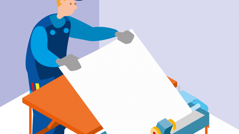 Poser une toile de verre ou une toile lisse avec une encolleuse automatique