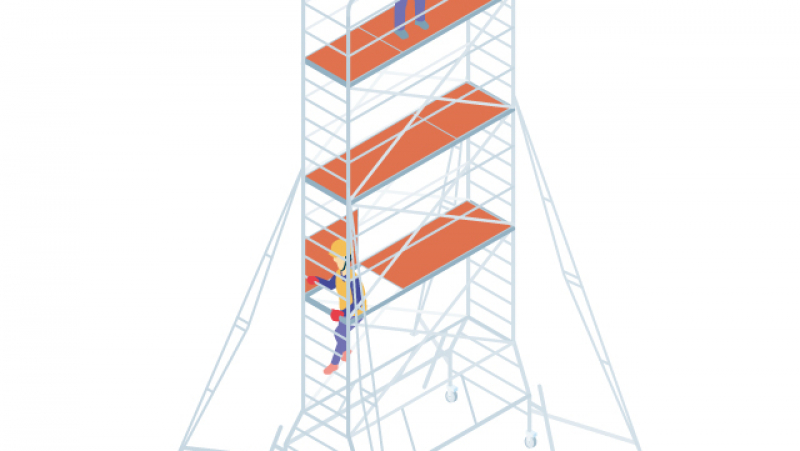 Montage et utilisation d'un échafaudage roulant métallique en toute sécurité