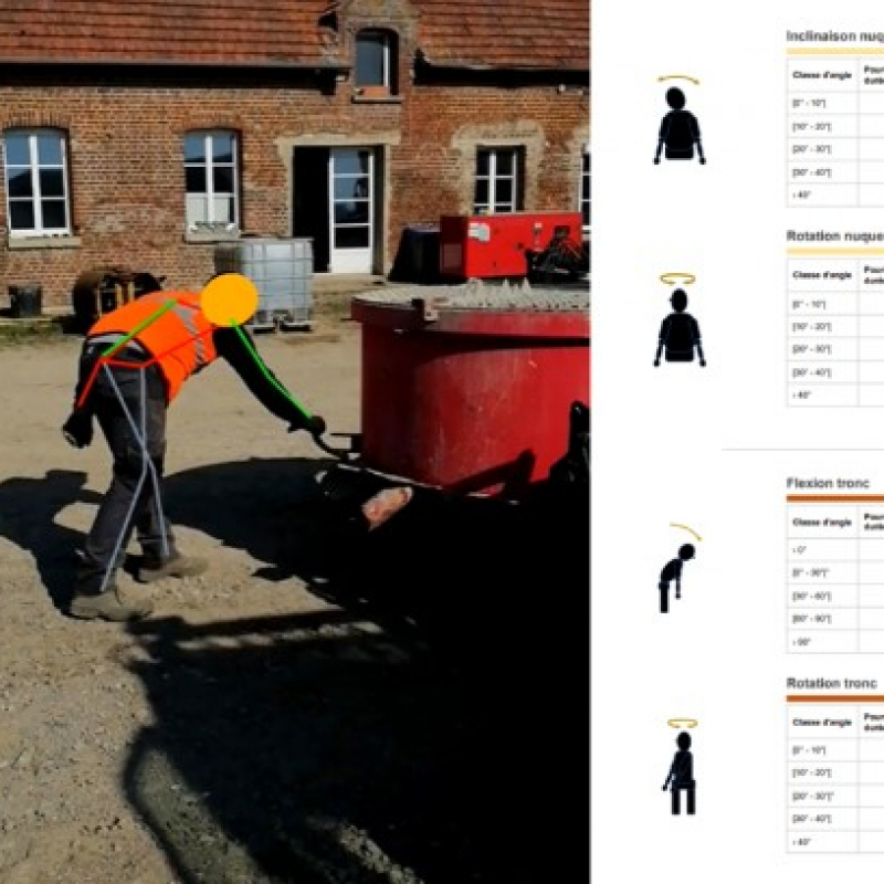 Une application pour analyser les postures des compagnons et évaluer les risques de TMS