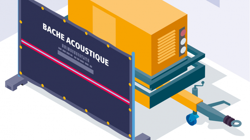 Une bâche acoustique pour réduire les nuisances sonores