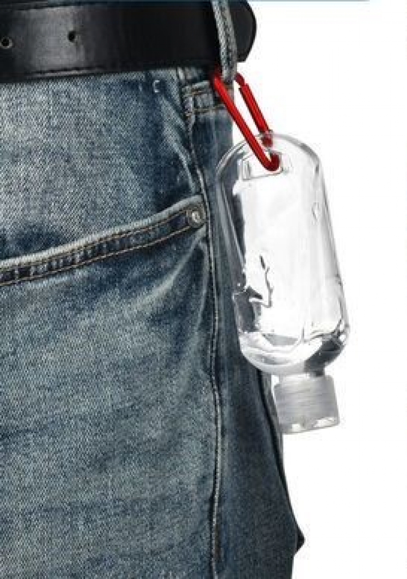 Flacon individuel de gel hydro-alcoolique avec accroche
