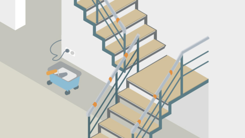Poser un escalier définitif dès la phase chantier