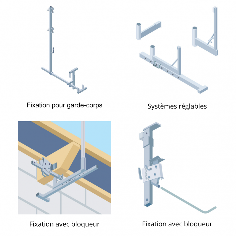 S16645 - Fixation garde-corps charpente bois