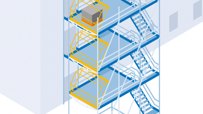 Prévenir les risques de chute de hauteur par l'installation de recettes à matériaux