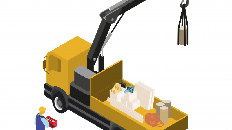 Utiliser la grue auxiliaire de camion avec une radiocommande