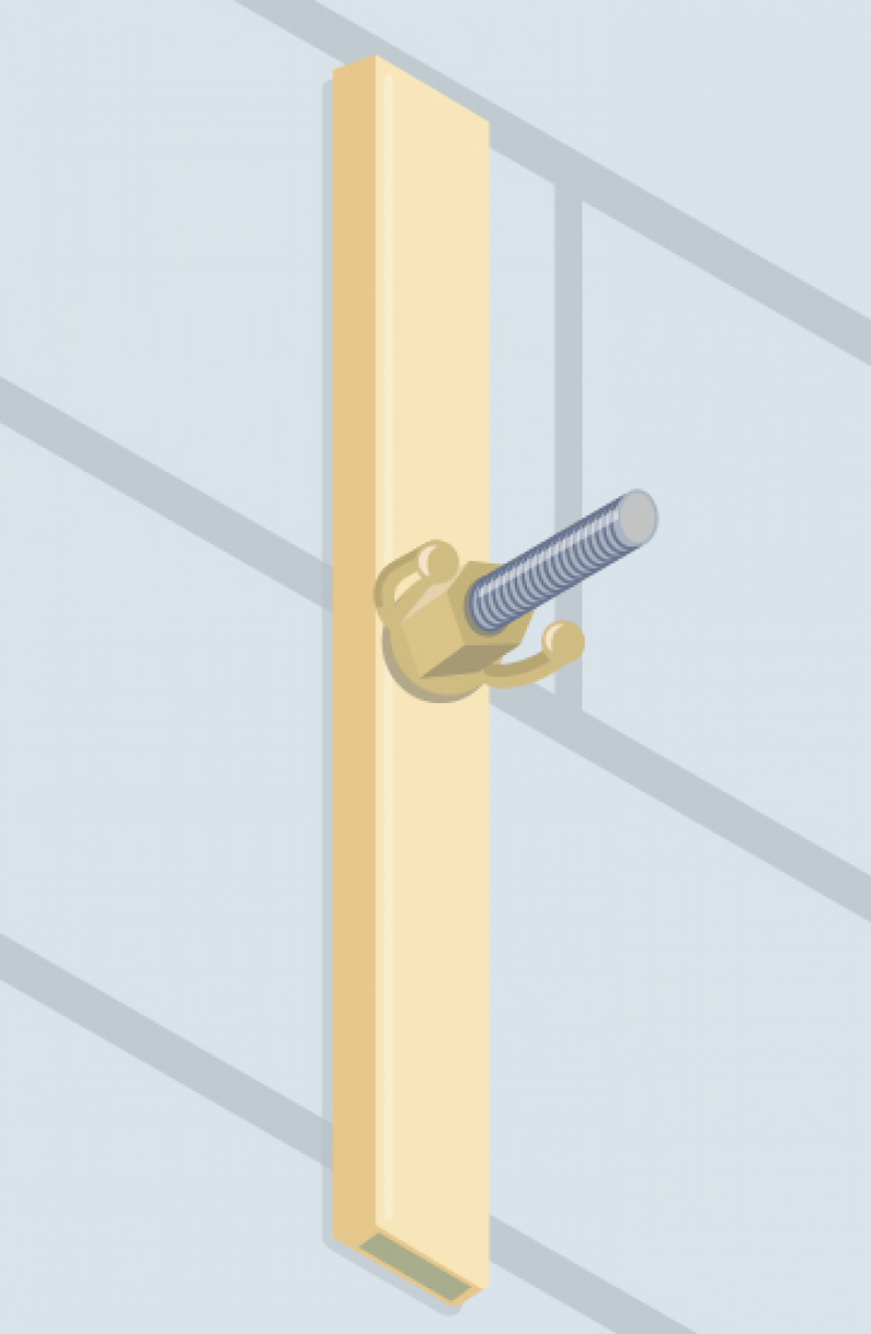 Fixation mur maçonnerie