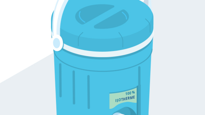 Une fontaine d'eau mobile pour une hydratation optimale sur chantier