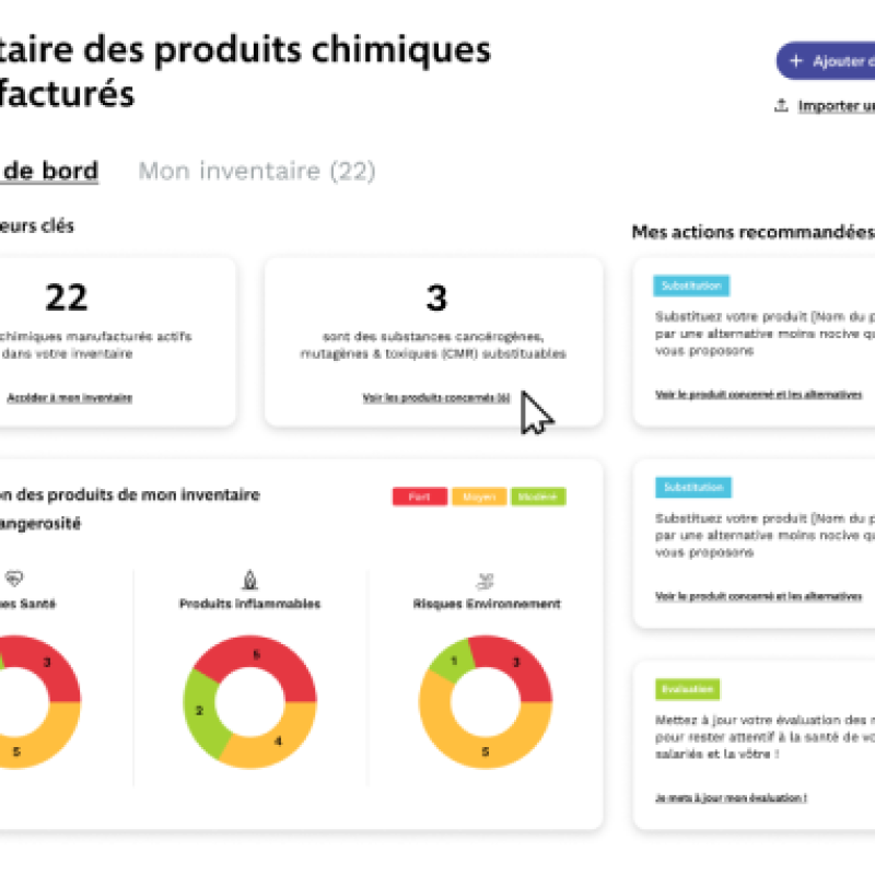 Inventoriez les produits chimiques utilisés dans votre entreprise