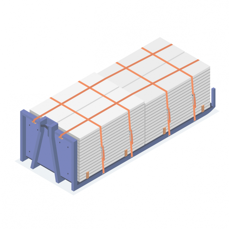 Un plateau polybenne pour le transport des banches manuportables et de leurs accessoires