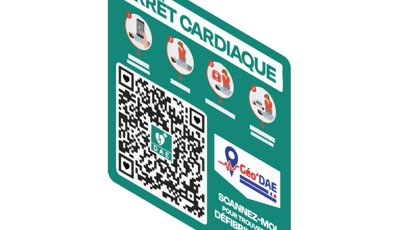 Localiser rapidement un défibrillateur grâce à un système de QR Code