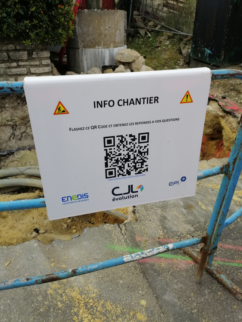 S2355 – QR Code affiché info chantier