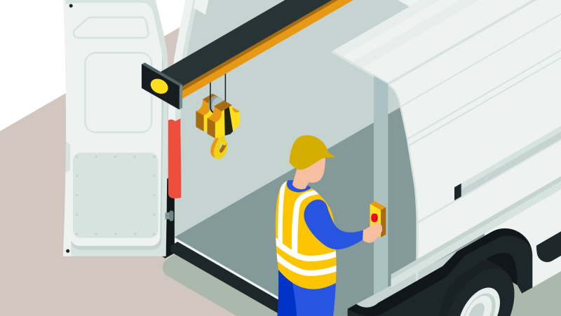 Une potence de levage pour VUL