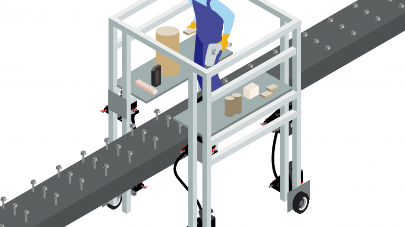 Souder les goujons d'une charpente métallique en sécurité avec l'aide d'une cage métallique