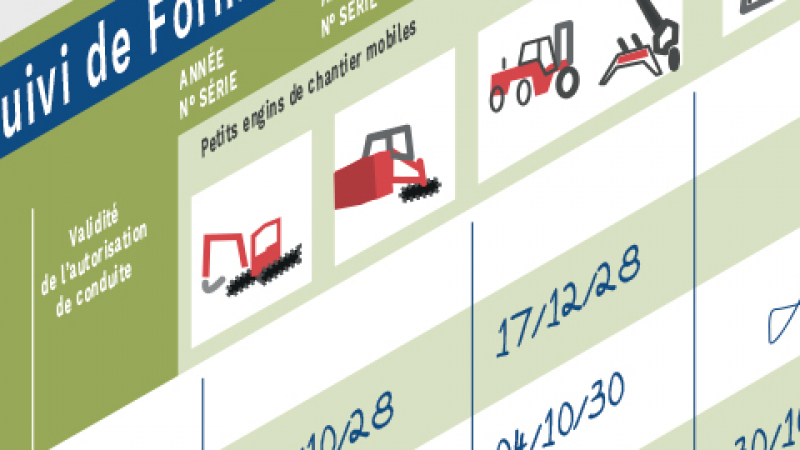 Un tableau de chantier pour le suivi des formations et des habilitations