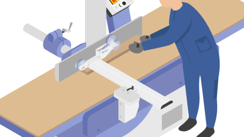 Un protecteur automatique pour sécuriser le travail à la dégauchisseuse