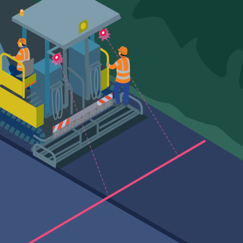 Sécuriser les travaux de nuit avec la projection de lignes lumineuses au sol