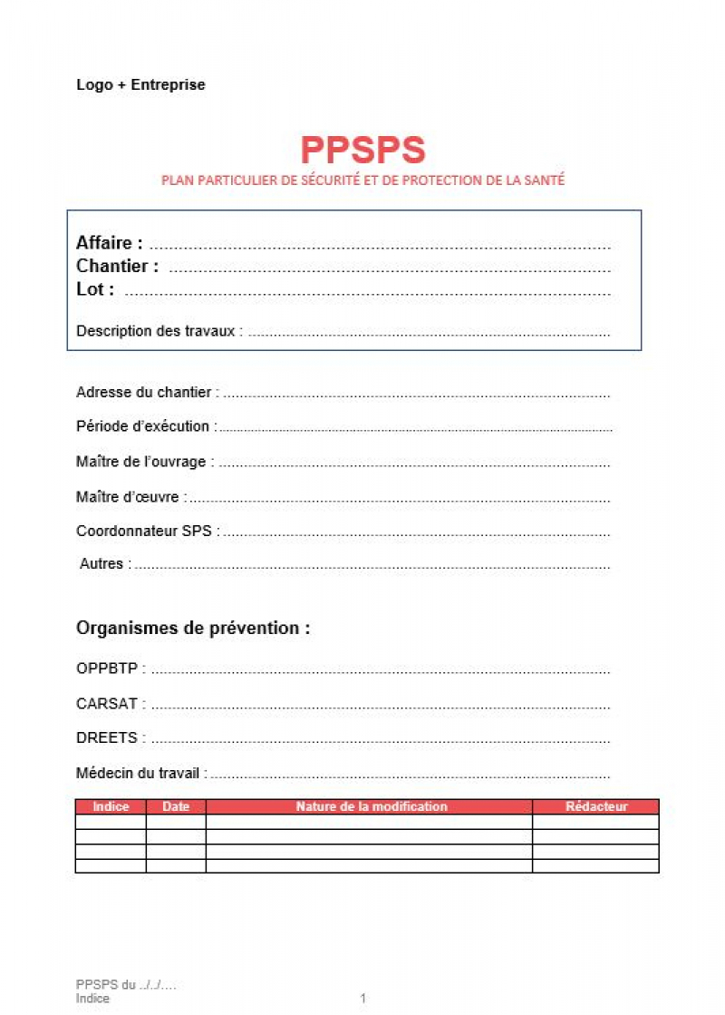 J'analyse le PGC et je commence la rédaction de mon PPSPS