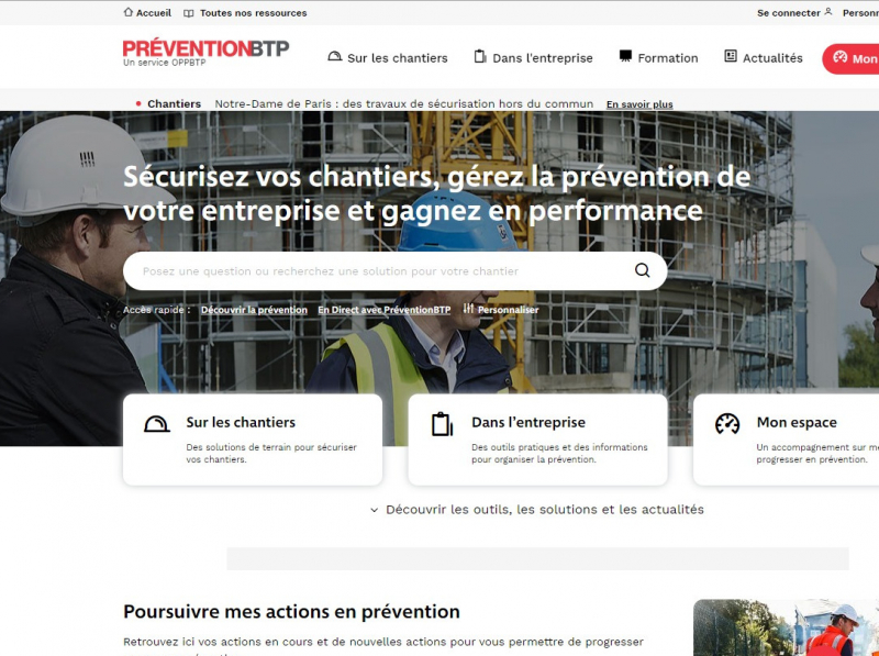 Votre site PréventionBTP évolue