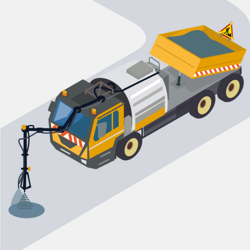 Réparation ponctuelle de chaussées : une machine « trois en un »