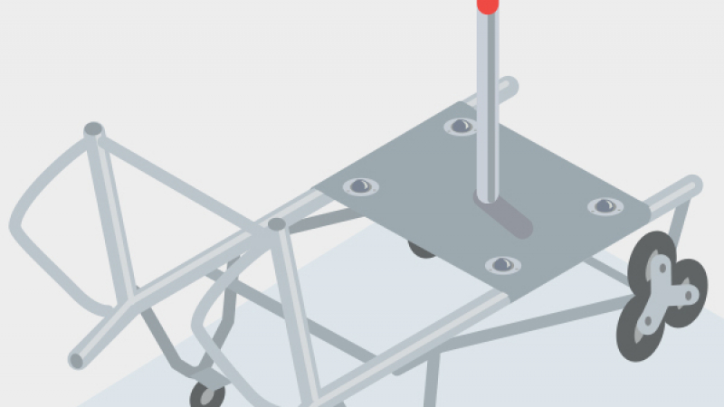 Un chariot pour transporter et dérouler les tourets de câble électrique