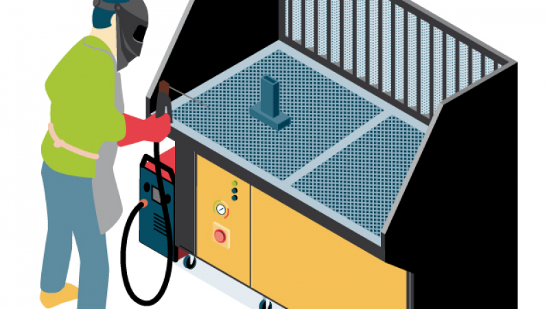 Aspirer les fumées de soudage à la source avec une table aspirante