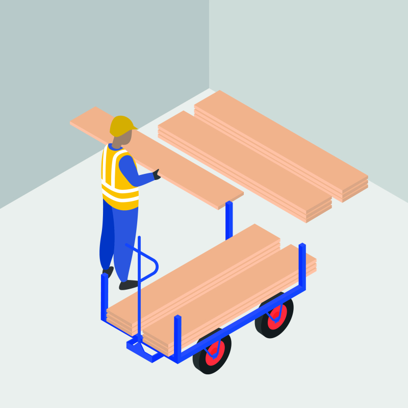 Un chariot remorque pour faciliter le transport de charges