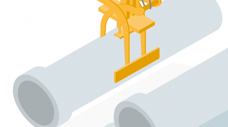 Manipuler les tuyaux à l’aide d’une pince plutôt que d’une sangle