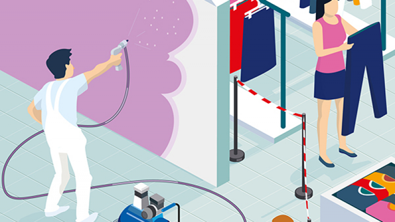 Un système de projection de peinture précis et confortable