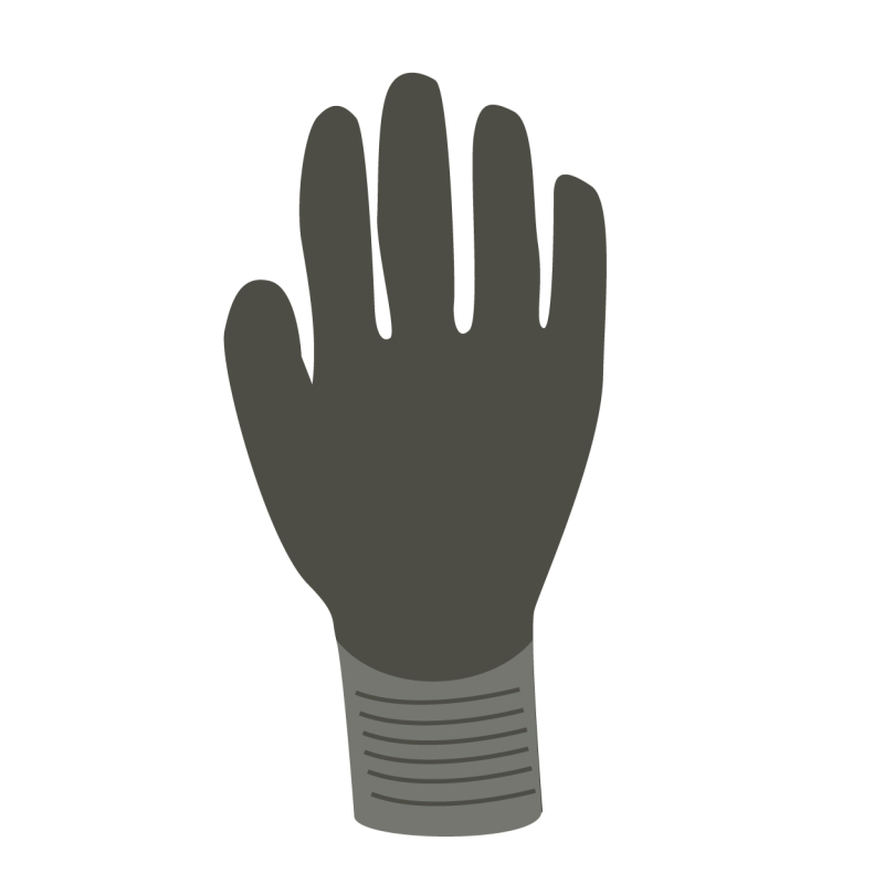 SGA20343-Gants de manutention à enduction nitrile - noir