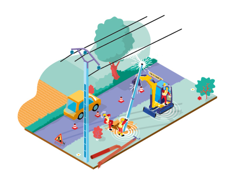 Électrocuté par une ligne haute tension