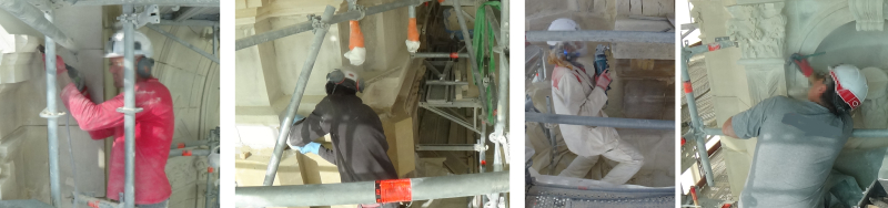 Bras et mains au-dessus du cœur / Dos courbé / Jambes fléchies / Cervicales (et main au-dessus du cœur).