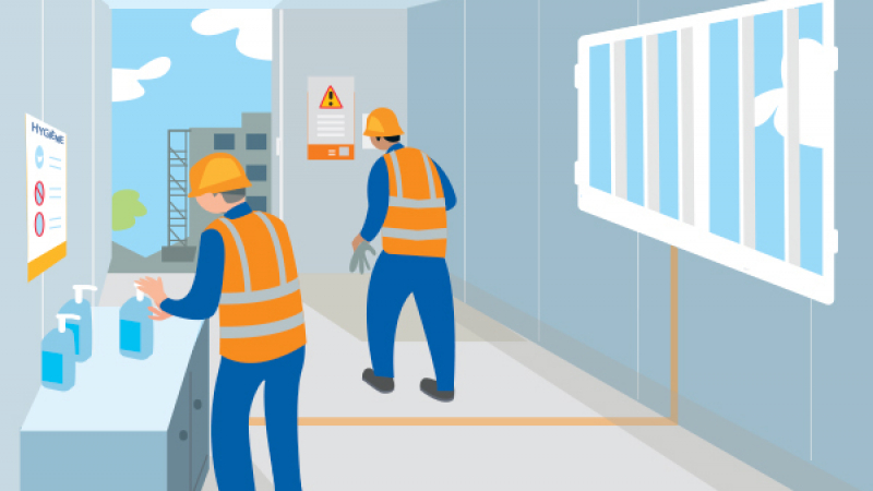 Un sas en entrée de chantier pour sensibiliser les arrivants