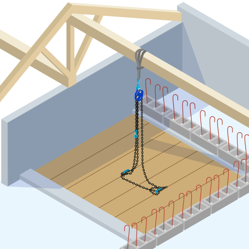 Un podium pour sécuriser la réalisation d'une cage d'ascenseur en réhabilitation