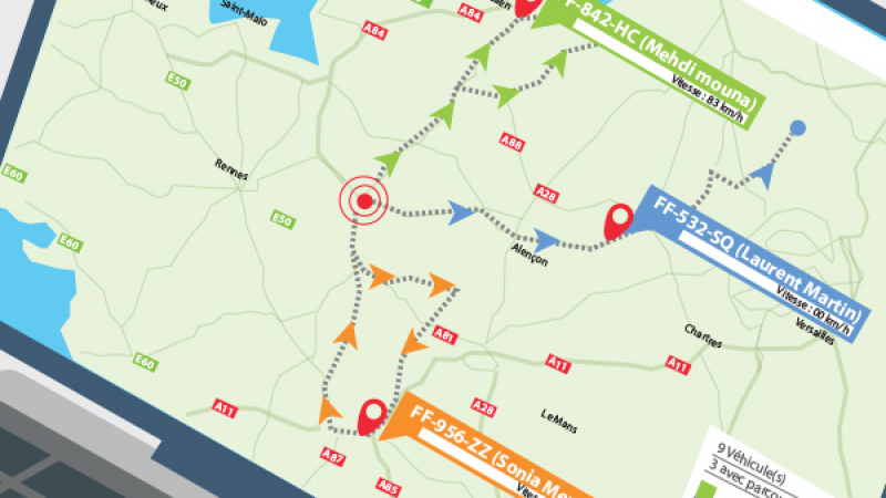 Géolocaliser ses camions et diminuer le risque routier avec une appli