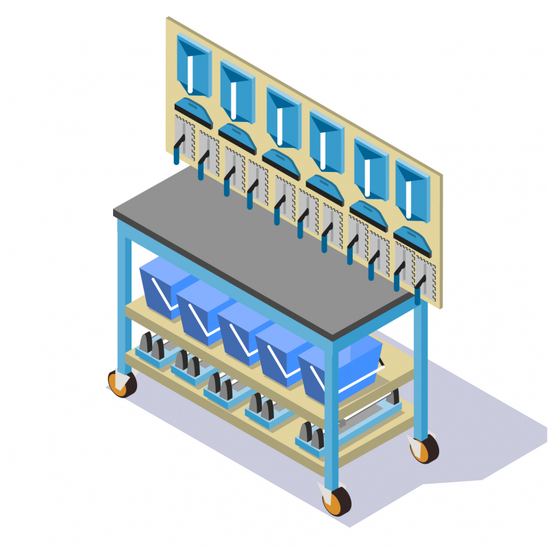 Optimiser le rangement d'un atelier carrelage en CFA avec des panoplies servantes