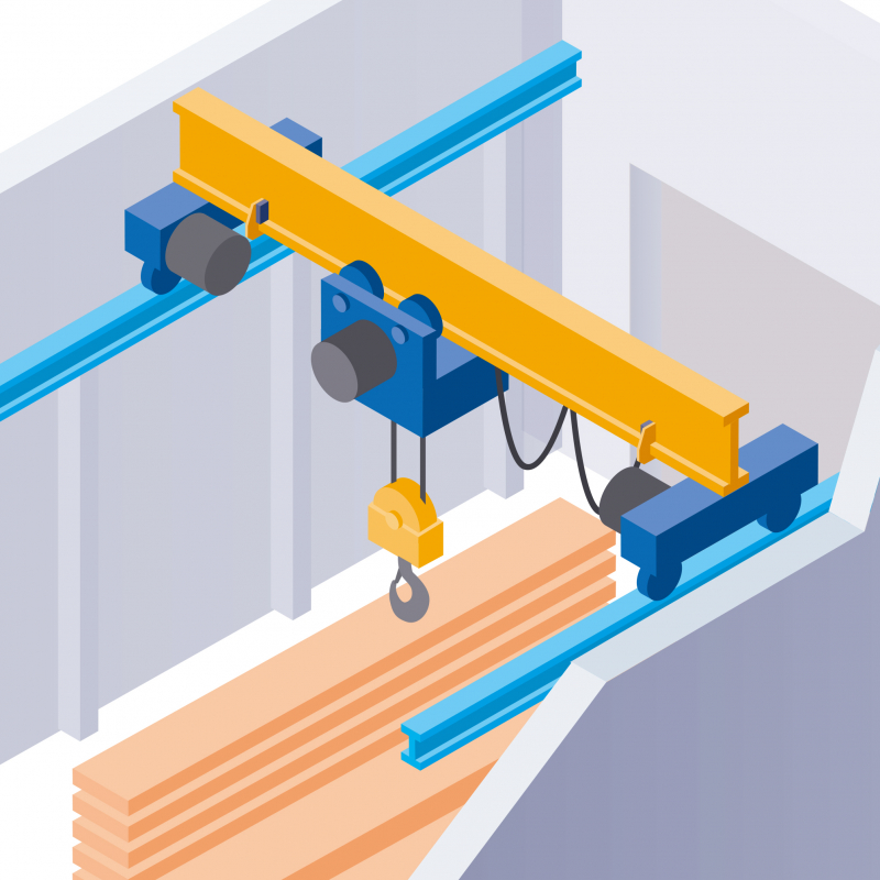 Installer un pont roulant pour manutentionner des charpentes