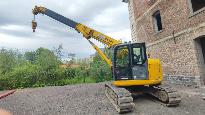 Mini grue télescopique sur chenilles