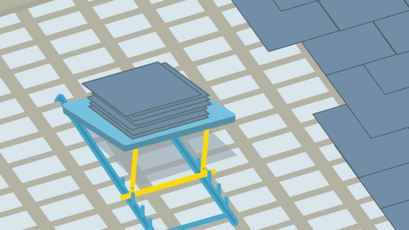 Une table de travail sécurisée pour les couvreurs