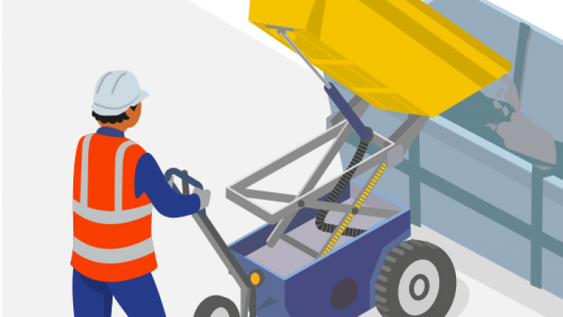 Faciliter le transport des déchets et matériaux de chantier avec un mini-tombereau électrique