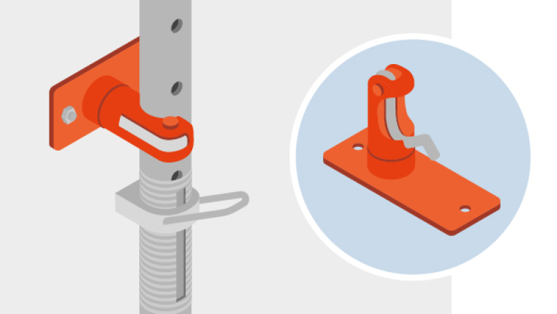 Une bride murale pour simplifier la fixation des étais de coffrage