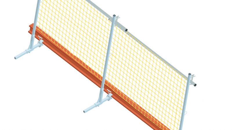 Fixer des garde-corps sur une charpente métallique en versant de toiture