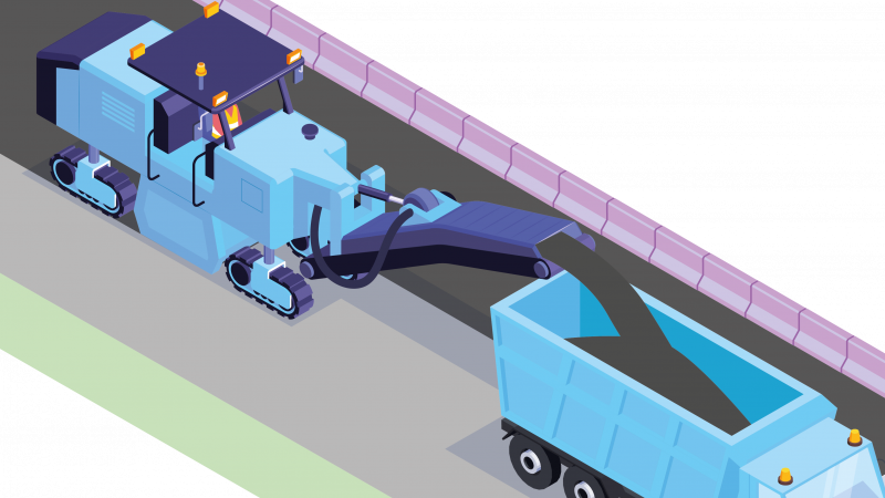 Réaliser des grands rabotages de chaussées en enrobés bitumineux contenant de la silice cristalline