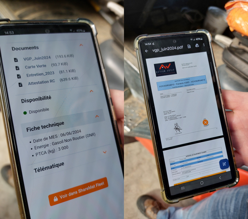Accès documents engin