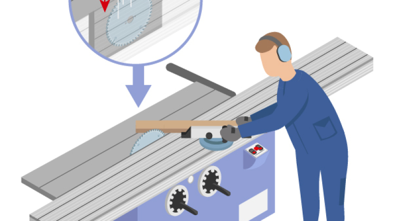 Un système de détection des mains pour sécuriser les coupes avec des scies à format