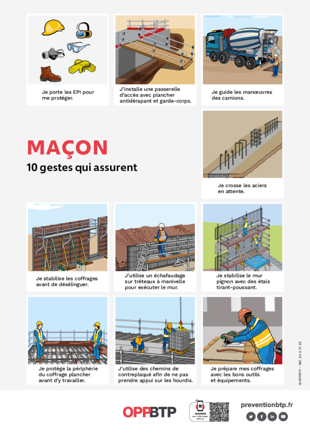 Maçon - 10 gestes qui assurent