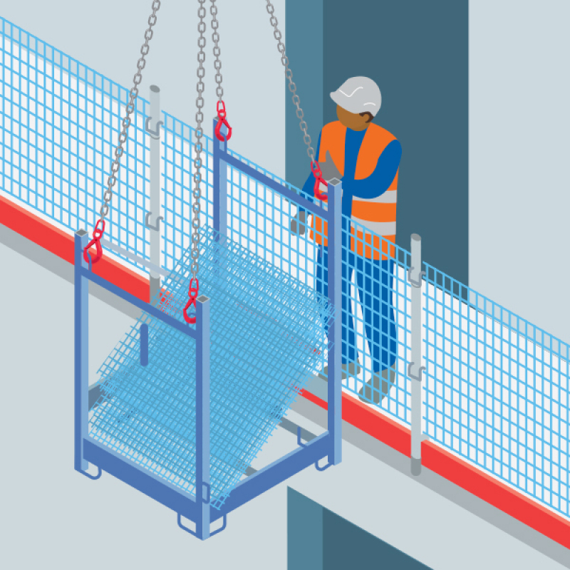 Garde-corps temporaires : manutention et conditionnement